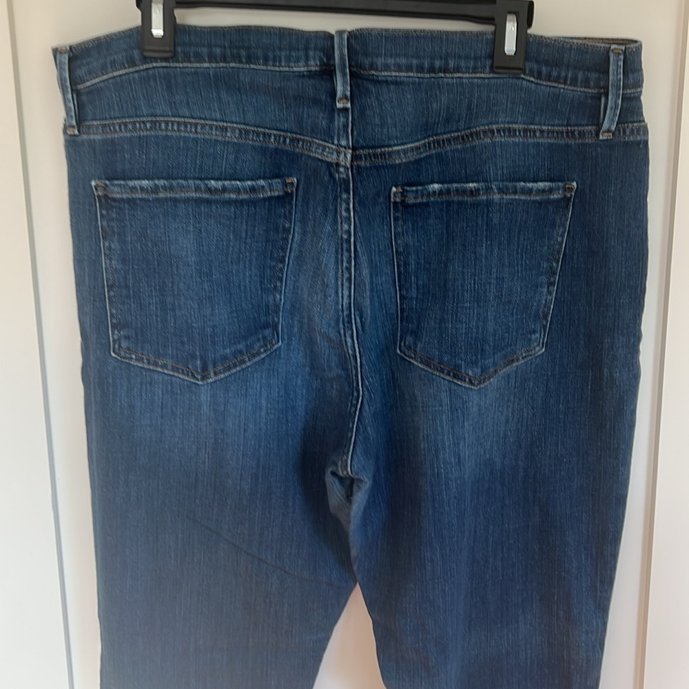 🕶️FRAME Denim Blue Le Beau Boyfriend Jean Burnside Wash Size 32 / 14 - Picture 8 of 8